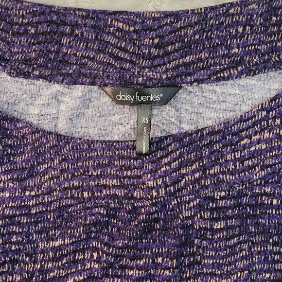 🛍Daisy Fuentes Purple Pink Romper Shorts Tie Waist Short Sleeve Womens XS‎ - Picture 4 of 6